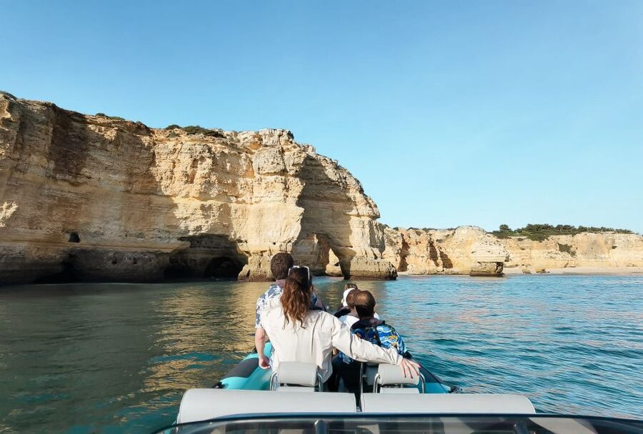 Portimão: Benagil Cave and Praia de Marinha Boat Tour - Praia da Marinha and the optional swim