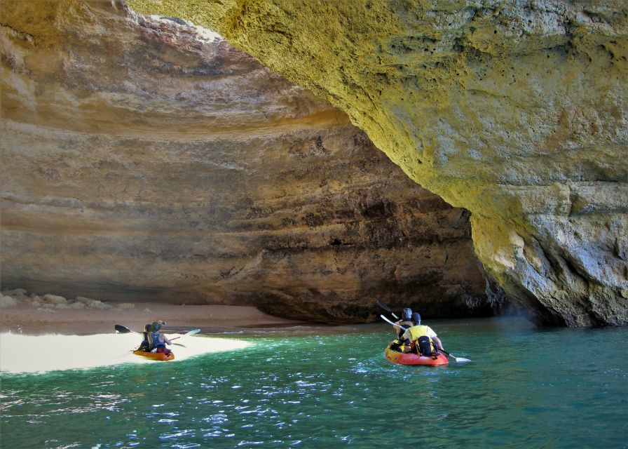 Portimão: Kayak Tour of Benagil Caves - Launching the kayaks from the catamaran