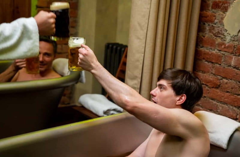 Prague: Beer and Wine Spa Bath with Salt Cave Experience - The wine bath: a softer, more fragrant choice
