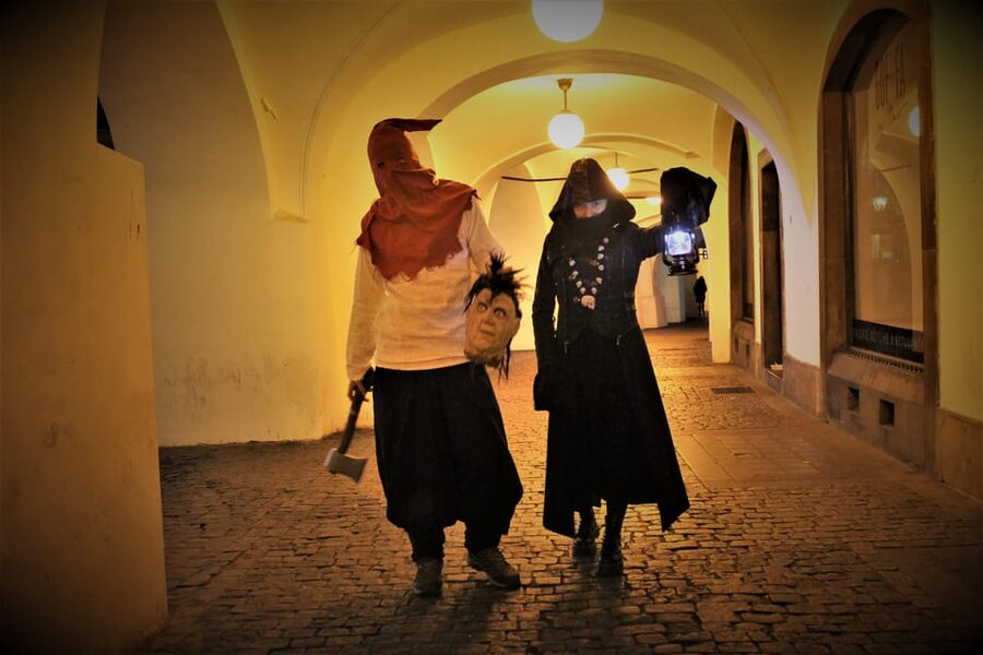 Prague: Ghosts, Legends, Medieval Underground & Dungeon Tour - From Pivnice U Kata to Franz Kafka Square