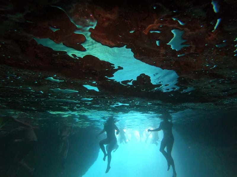 Pula: Cave Kayak, Snorkeling, Cliff Jumping All-in-one Tour - Swimming and snorkeling inside the sea cave