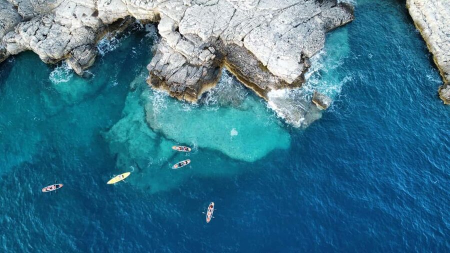 Pula: Cave Sunset/Night Tour in Transparent Kayak - Turning on the lights after sunset