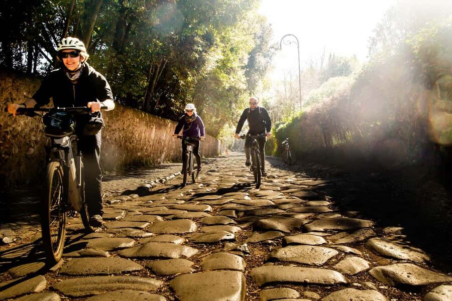 Rome: Appian Way Aqueducts Bike Tour (UPG Catacombs & Lunch) - Caffarella Park and the Ninfeo di Egeria
