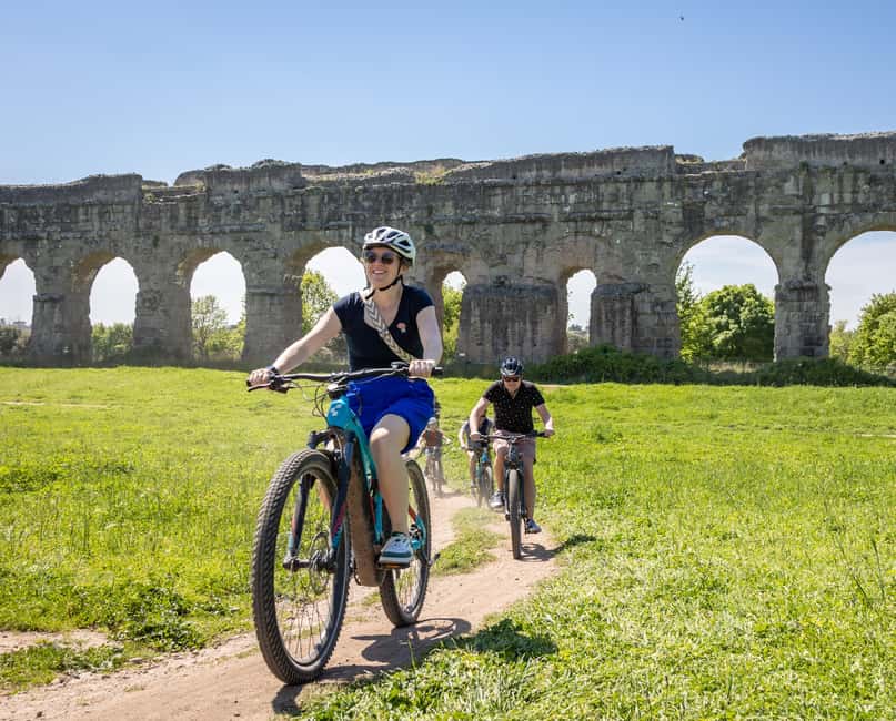Rome: Appian Way & Aqueducts E-Bike Tour (Catacombs & Food) - Leaving Rome and reaching the Appian Way
