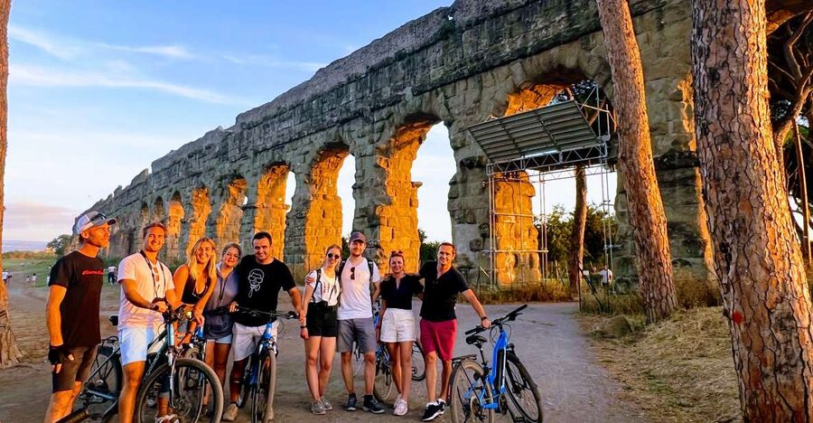 Rome: Appian Way & Catacomb Sunset E-bike Tour with Aperitif - From Circus Maximus to the Appian Way