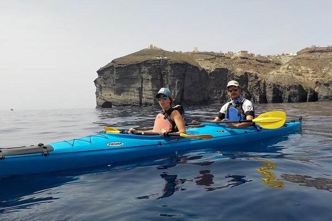 Santorini Sea Kayak - South Discovery, Small Group incl. Sea Caves and picnic - Sea caves and the volcanic shoreline