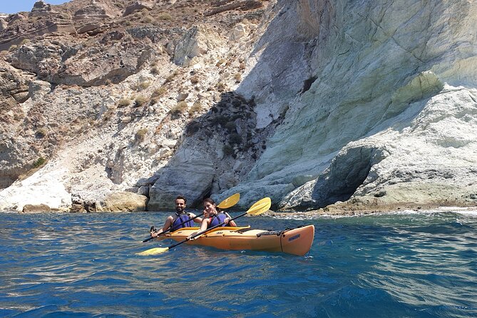 Santorini Sea Kayak - South Discovery, Small Group incl. Sea Caves and picnic - What the $139 price includes