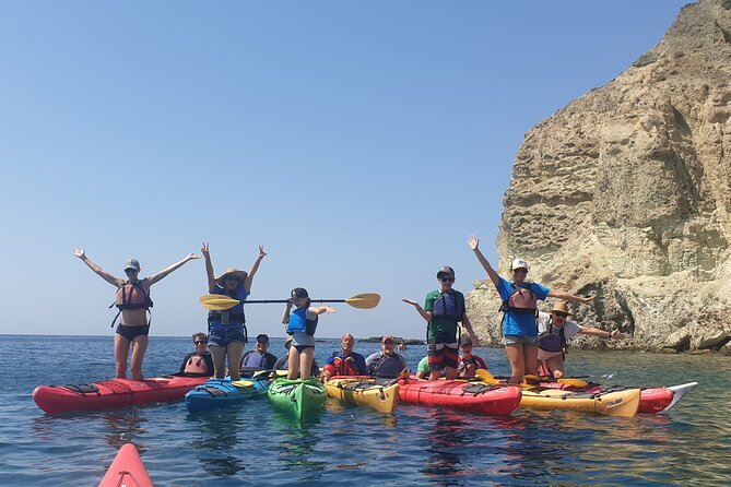 Santorini Sea Kayak - South Discovery, Small Group incl. Sea Caves and picnic - Red Beach and the first stretch of coast