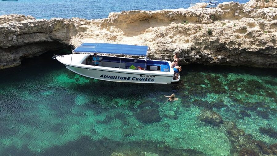 Sliema: Boat Trip to Comino Blue Lagoon, Gozo, and Caves - Gozo near Ħalfa Rock