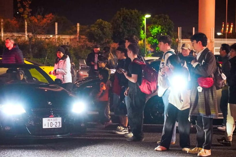 Tokyo: Legendary JDM CAR Daikoku Underground Meetup - The night drive begins near Tokyo Station