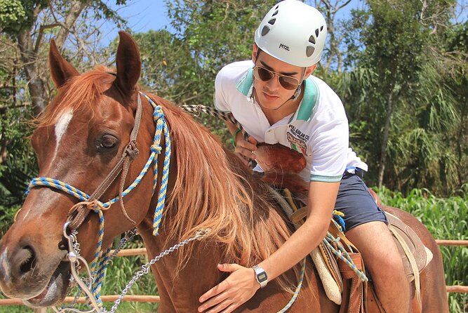 Tulum Jungle Horseback Ride + ATV + Ziplines + Cenote Combo Tour - Four ziplines, including a very long final run