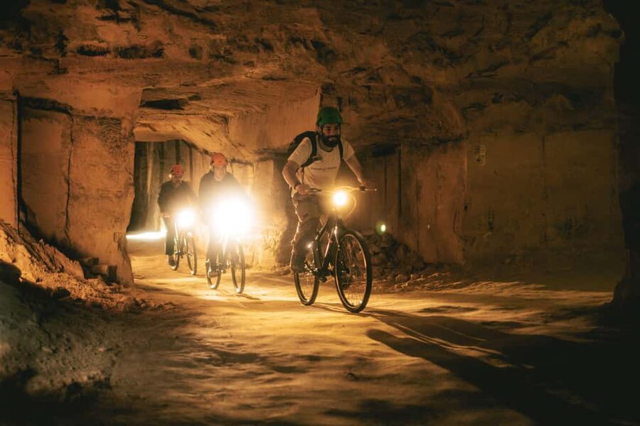 Valkenburg: Cave Biking Underground Bike Tour - The 163-step descent into the Sibbergroeve