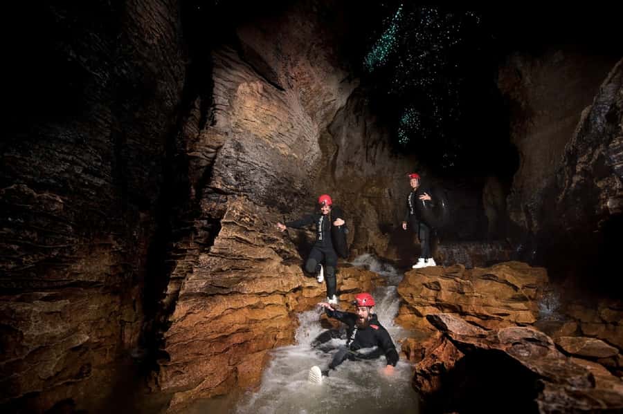 Waitomo Caves Black Abyss Ultimate Caving Experience - The 35-meter abseil into Ruakuri Cave