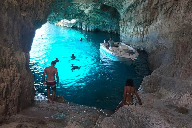 Zakynthos boat tour:Shipwreck& Local blue caves with 3 Swim Stops - Key points at a glance