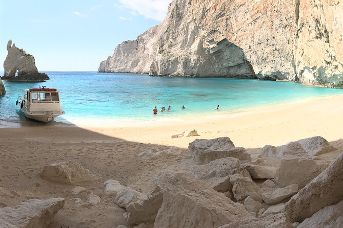 Zakynthos boat tour:Shipwreck& Local blue caves with 3 Swim Stops - A budget boat ride to Zakynthos’ famous wreck