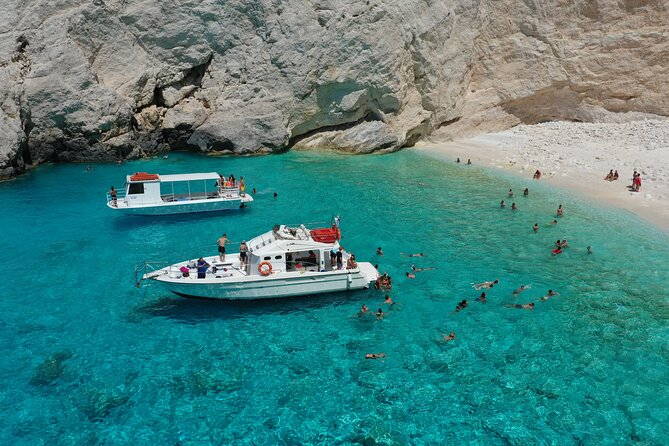 Zakynthos boat tour:Shipwreck& Local blue caves with 3 Swim Stops - The captains make a real difference