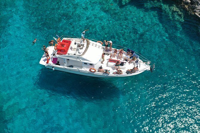 Zakynthos boat tour:Shipwreck& Local blue caves with 3 Swim Stops - What Porto Vromi is like before departure