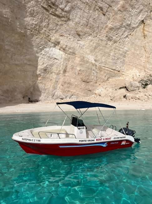 Zakynthos: Shipwreck & Caves Private Boat Tour with Skipper - Navagio Shipwreck Beach from the sea
